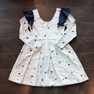 Heart Patterned Kids Casual Dress